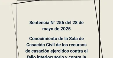 Sentencia N° 256 del 28 de mayo de 2025 - Conocimiento de la Sala de Casación Civil de los recursos de casación ejercidos contra el fallo interlocutorio y contra la sentencia de fondo