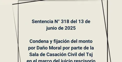 Sentencia N° 318 del 13 de junio de 2025 - Condena y fijación del monto por Daño Moral por parte de la Sala de Casación Civil del Tsj en el marco del juicio rescisorio