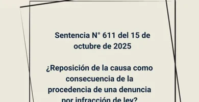 Sentencia N° 611 del 15 de octubre de 2025 - ¿Reposición de la causa como consecuencia de la procedencia de una denuncia por infracción de ley?