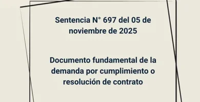 Sentencia N° 697 del 05 de noviembre de 2025 - Documento fundamental de la demanda por cumplimiento o resolución de contrato