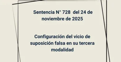 Sentencia N° 728 del 24 de noviembre de 2025 - Configuración del vicio de suposición falsa en su tercera modalidad