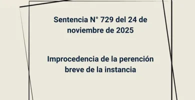 Sentencia N° 729 del 24 de noviembre de 2025 - Improcedencia de la perención breve de la instancia