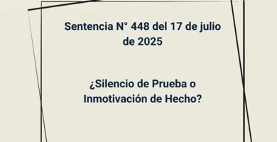 Sentencia N° 448 del 17 de julio de 2025 - ¿Silencio de Prueba o Inmotivación de Hecho?