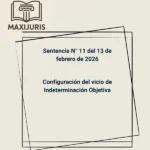 Sentencia N° 11 del 13 de febrero de 2026 - Configuración del vicio de Indeterminación Objetiva