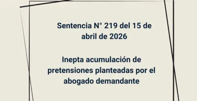 Sentencia N° 219 del 15 de abril de 2026 - Inepta acumulación de pretensiones planteadas por el abogado demandante