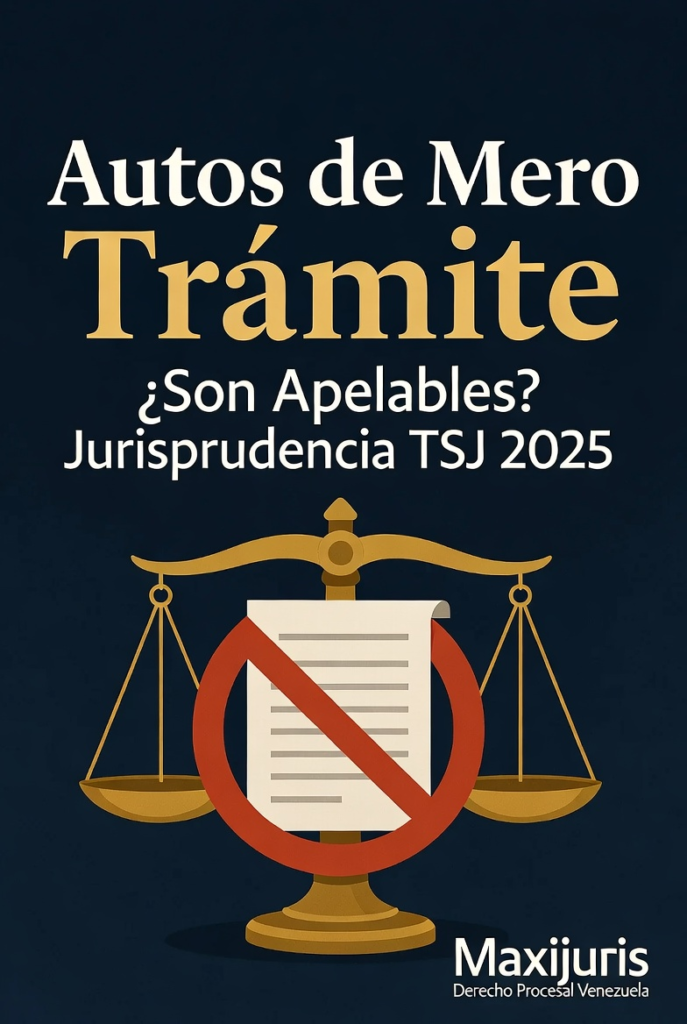 Autos de Mero Trámite en Venezuela: ¿Son Apelables? Última Jurisprudencia del TSJ 2025