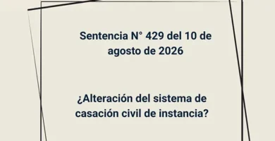 Sentencia N° 429 del 10 de agosto de 2026 - ¿Alteración del sistema de casación civil de instancia?